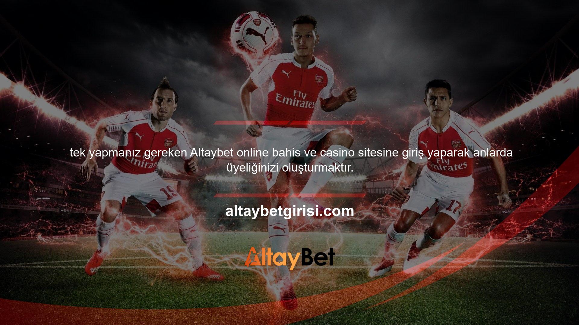 Altaybet Online Bahis Bu site ortamında canlı casino ve canlı bahis olarak sanal spor, e-spor ve slot oyunları aracılığıyla para kazanabilirsiniz